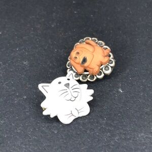 Dog And Cat Brooch
